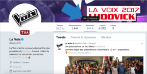 Page Twitter de La Voix