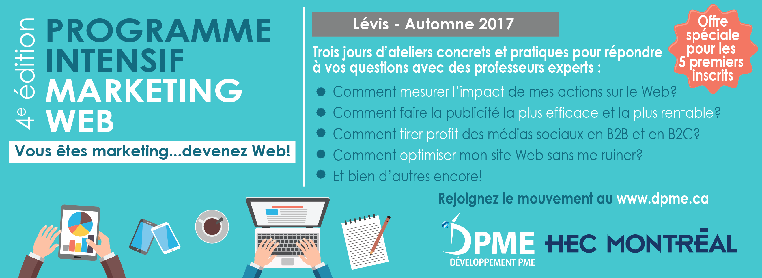 Programme intensif marketing Web offert par la DPME et HEC Montréal